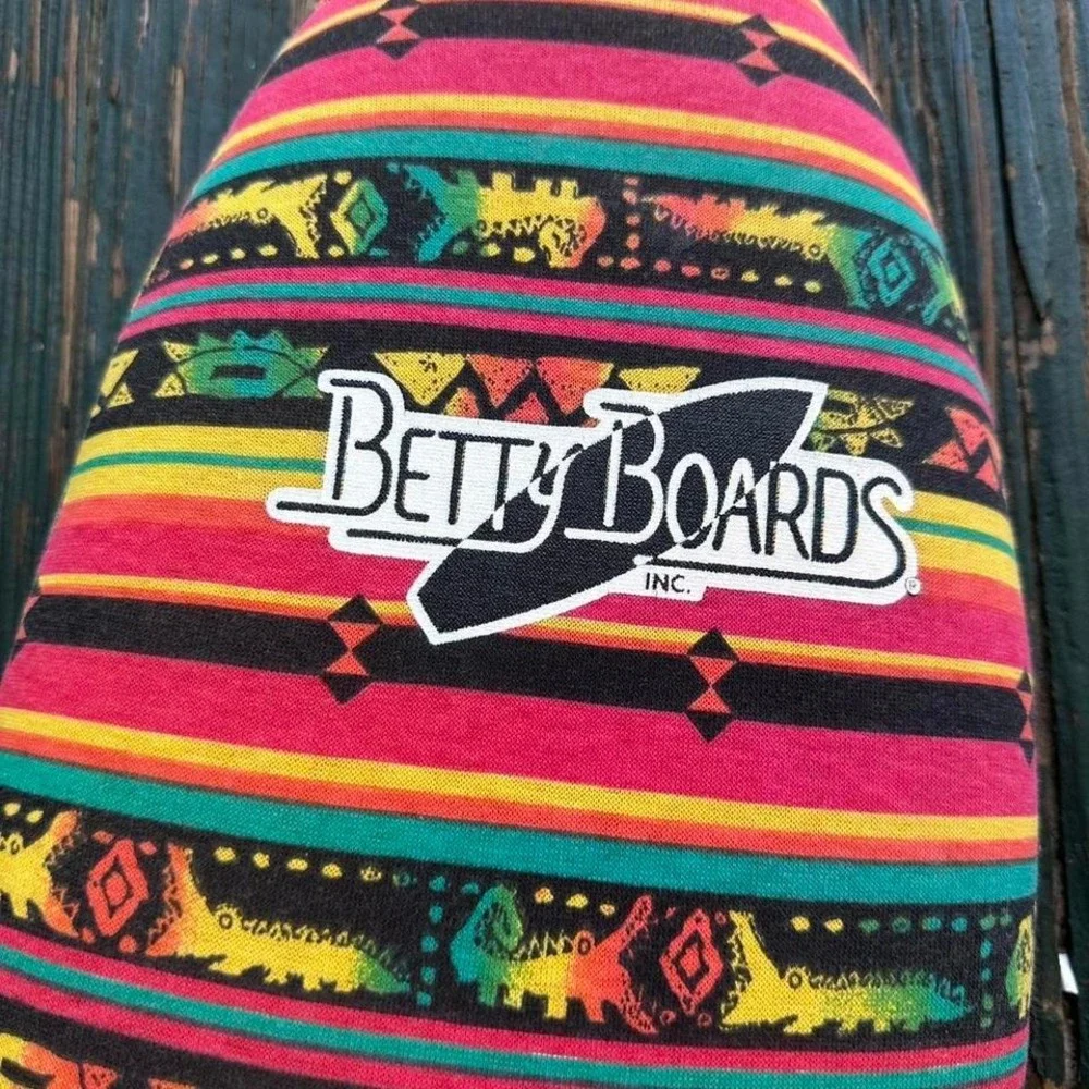 Vintage Betty Boards‎ Surfboard Plush Pillow 90s Retro Lizard Print Pink 22